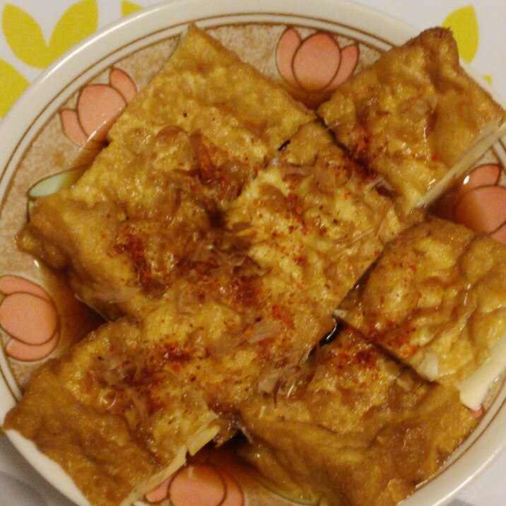 レンジで簡単 鰹節が香る 厚揚げのめんつゆ浸し レシピ 作り方 By みずたまsweet 楽天レシピ レンジで簡単 鰹節が香る 厚揚げのめんつゆ浸し レシピ 作り方 By みずたまsweet 楽天レシピ